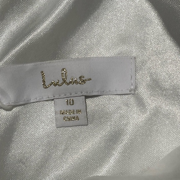 NWT Lulu's | Women’s Endless Amore White A-Line Gown with Pockets Size 10 - Picture 12 of 15